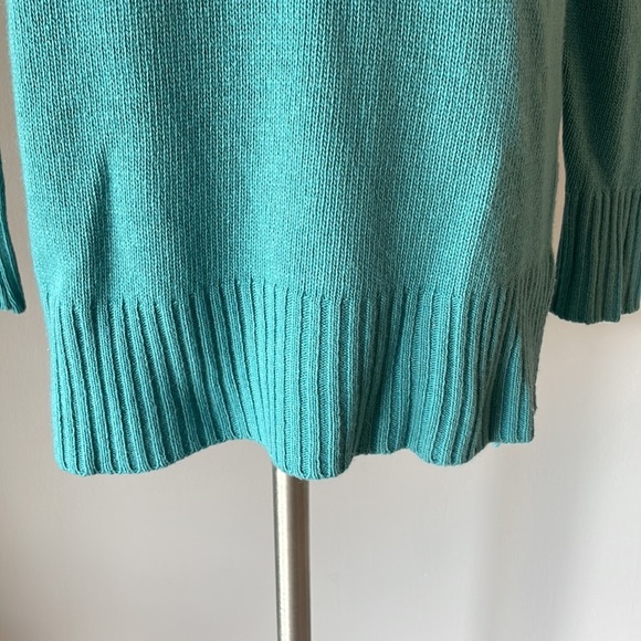 BENEDETTA B made in ITALY WOOL / CASHMERE turtleneck sweater tunic TEAL size XS - Picture 6 of 12